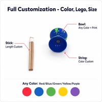 JH Diabolo : Ensemble de jonglage avec bâtons en bois et sac de transport, diabolo chinois à axe fixe pour débutants, enfants et adultes - Vente en gros
