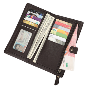 J.M.D portefeuille Long multifonctionnel pour hommes, <span class=keywords><strong>porte</strong></span>-cartes en cuir, passeport, <span class=keywords><strong>porte</strong></span>-livre avec poche pour téléphone - Product Image 1