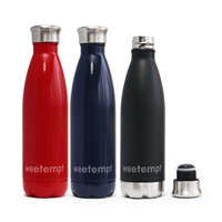 Promotion Logo personnalisé fiole thermique sous vide 0.5L voyage bouteille d'eau Double paroi en acier inoxydable support de voiture 17oz verres chauds