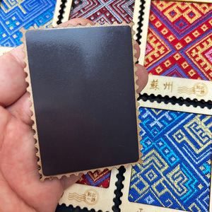 Patrimonio Cultural Inmaterial, Brocado Zhuang, Brocado Song, <span class=keywords><strong>Tapiz</strong></span> con Marco de Madera, Imán para Refrigerador con <span class=keywords><strong>Estampado</strong></span>, Estilo Étnico, Rectangular - Product Image 4