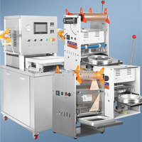 Machine de scellage automatique pour bols et gobelets en aluminium, film PP PET, plastique, boîte à lunch, plateau, emballage alimentaire