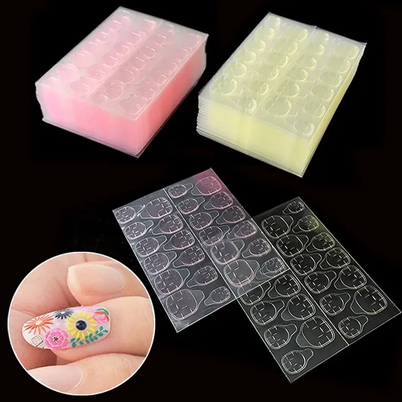 24pcs Double Sided False Nail Art Adhesive Tape Glue Sticker DIY Tips Fake Nail Acrylic Manicure Gel Makeup Tool