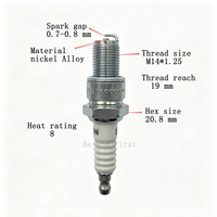 Fournisseurs vérifiés Bougies d'allumage NGK 2411 B8ES pour Honda CB, Yamaha XS, anciens modèles Suzuki GS, motos rétro Kawasaki série Z