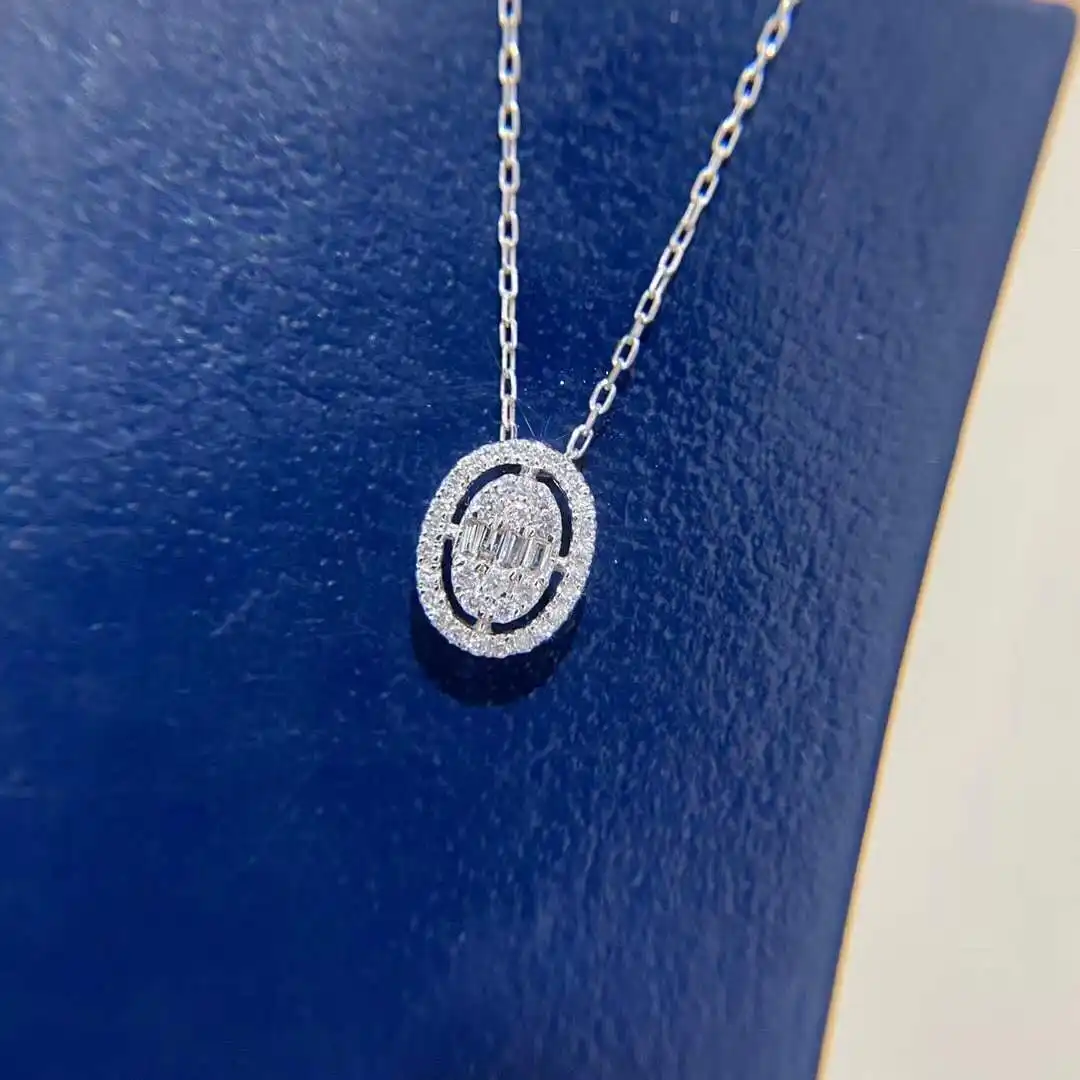 Großhandel Valentinstag geschenk Spezielle Bietet Natürliche Diamant Halskette 18K Solid Gold Anhänger