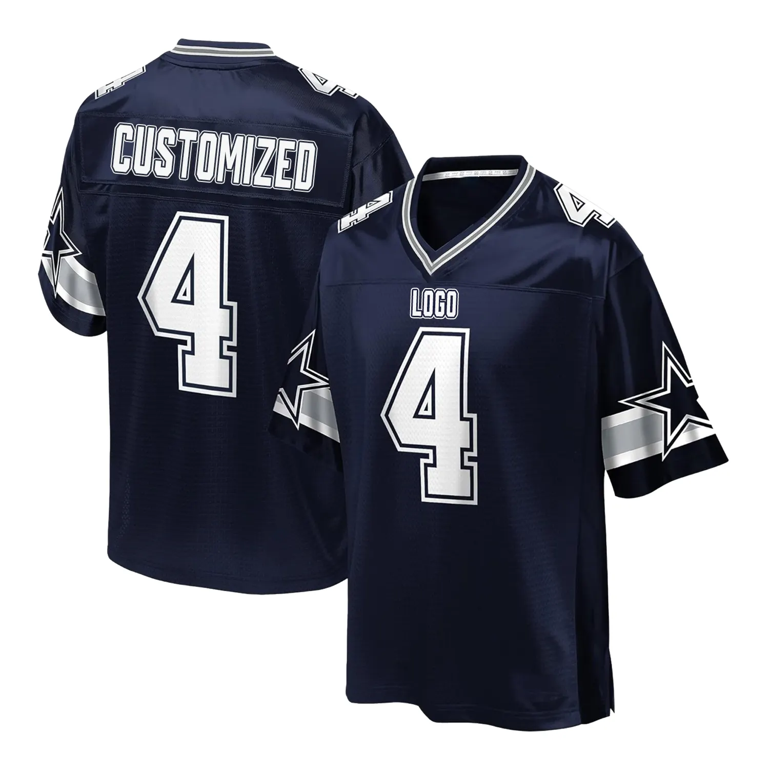 โรงงานออกแบบที่กําหนดเองNfl Cowboys Jersey 5Xl Nflเสื้อNflฟุตบอลย์ 2023-2024 ชุดรักบี้