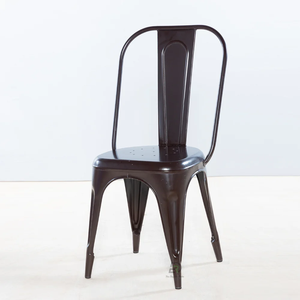 Chaise de salle à manger en fer durable, portable et empilable, pour cour, parc, patio et jardin - Product Image 4