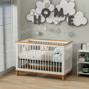 High Quality Solid Pine Wood Baby <strong>Cribs</strong> Baby Furniture Bed Size 70*130cm Mattress - Product Image 4