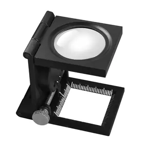 Hot Sale Factory Supply 10X Metal Folding LED Magnifying GlassとScaleためLinen Tester Magnifier