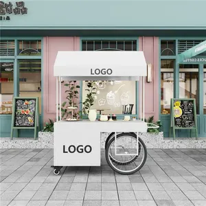 Custom logo metal frame food cart event display rack champagne candy cart wedding decoration