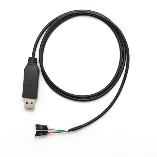 FTDI FT2323RL CP2102 USB to TTL UART Cable with Pure Copper Braid PVC Jacket 4-Pin Dupont Female 3.3V/5V for Computer