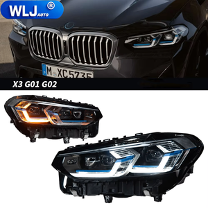 Faros Delanteros <span class=keywords><strong>para</strong></span> BMW X3 G01 G08 2018-2021, Conjunto <span class=keywords><strong>de</strong></span> Faros LED <span class=keywords><strong>con</strong></span> Lente, DRL, Señal <span class=keywords><strong>de</strong></span> Giro Secuencial, Estilo Láser - Product Image 1