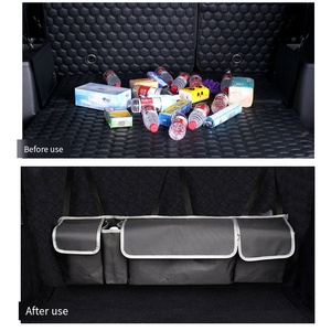 Sac de rangement pliable de grande capacité pour coffre de voiture, en tissu Oxford, organisateur suspendu, 4 à 7 compartiments, design de luxe - Product Image 2