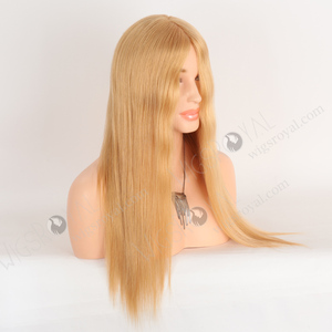 วิกผมสีบลอนด์สตรอเบอรี่แบบเส้นผมตรงขนาด18นิ้วไม่ตรวจจับได้สวยและใส่สบาย - Product Image 3