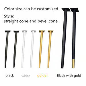 Pieds coniques inclinés en fer pour remplacement de meubles, pieds de <span class=keywords><strong>canapé</strong></span> et <span class=keywords><strong>d</strong></span>'armoire pour table, <span class=keywords><strong>canapé</strong></span> et chaise - Product Image 2