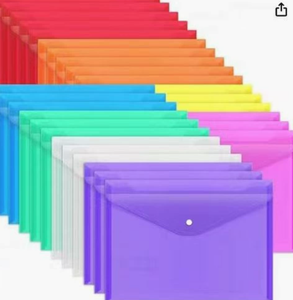 Porte-documents en plastique transparent A4 avec bouton-pression pour l'école, le bureau, les étudiants, sac de rangement pour fournitures scolaires - Product Image 5