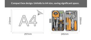 Juego <span class=keywords><strong>de</strong></span> <span class=keywords><strong>Herramientas</strong></span> para el Hogar, Esencial para el Mantenimiento Diario, Incluye Alicates Combinados, Martillo, Llave Inglesa y Caja <span class=keywords><strong>de</strong></span> <span class=keywords><strong>Herramientas</strong></span> Compacta - Product Image 6