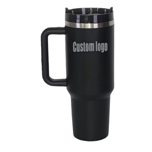 Gobelet de voyage isotherme à double paroi en acier inoxydable 304 de 40 oz avec couvercle et poignée, anti-fuite, style moderne - Product Image 1