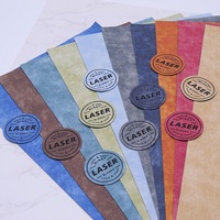Lembaran Kulit PU Laserable 12x24 Inci untuk Label Kain, Lembaran Kulit Sintetis Tebal Premium yang Dapat Dilaser dengan Lapisan Belakang Abu-abu