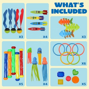 Juego <span class=keywords><strong>de</strong></span> 30 Juguetes <span class=keywords><strong>de</strong></span> Buceo para Piscina con Bolsa <span class=keywords><strong>de</strong></span> Almacenamiento, Juego <span class=keywords><strong>de</strong></span> Natación Subacuática, Juguete <span class=keywords><strong>de</strong></span> Verano, Venta al por Mayor - Product Image 4
