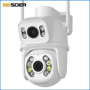 BESDER Full HD 6MP Wifi Bluetooth PTZ kamera AI insan algılama açık IP66 su geçirmez kablosuz IP güvenlik kamerası