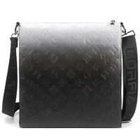Tas Selempang Kulit Embos Pria, Tas Messenger Fashion, Tas Bahu Kapasitas Besar, Logo Custom