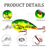 WEIHE 7CM/11.5G Ensemble de leurres à manivelle colorés, appâts de pêche artificiels de petite taille, vente en gros de leurres à manivelle pour la pêche