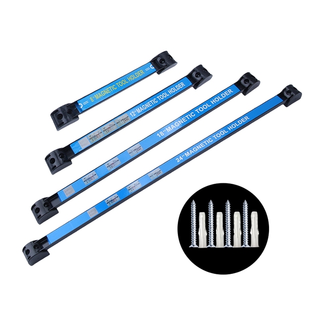 8" 12" 18" 24" Magnetic Tool Bar Magnet Tools Organizer Wall Mounting Magnetic Tool Holder for Garage Workshop Kitchen