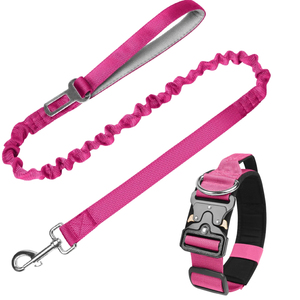 PUPE Best Selling Luxury Durable Strong Anti-Pull <b>Shock</b> Personalized Ribbon Nylon Pet <b>Collar</b> Elastic Colorful Dog Leash - Product Image 5