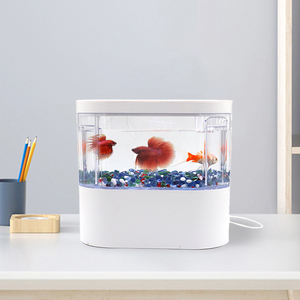 Multifunctionele Mini Fish Tank Usb <span class=keywords><strong>Aquarium</strong></span> Voor Kind Met Bodem Filtersysteem En Led Licht - Product Image 1