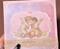 Palette de maquillage multifonctionnelle embossée motif ange, palette intégrée fard à paupières, blush et illuminateur, diffusion en direct