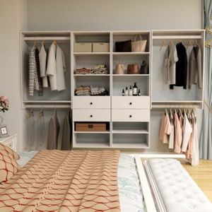 <span class=keywords><strong>Armadio</strong></span> Prima da Pavimento a Soffitto con Pannelli Lisci Senza Giunture e Porte Scorrevoli Salvaspazio <span class=keywords><strong>per</strong></span> Stanze Piccole Griglie - Product Image 2