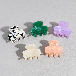 Pinces à <span class=keywords><strong>cheveux</strong></span> miniatures personnalisées 12 couleurs en acétate, style mignon pour tous les jours et les fêtes, accessoires pour filles, enfants et femmes, marque JIAXU - Product Image 1