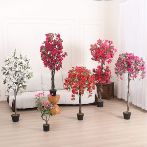 <span class=keywords><strong>Arbre</strong></span> artificiel pour décoration de fête à domicile et de mariage, Bougainvillier rose artificiel presque naturel - Product Image 4