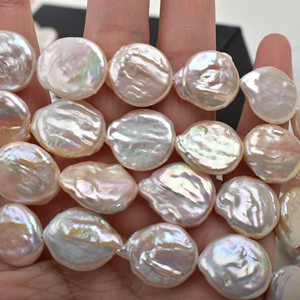 Perlas de Agua Dulce Sueltas de Forma Barroca Natural de 5-6 mm, Color Blanco, Producto Semiterminado para DIY, Diseño de Gota Colorida con Luz Rosa - Product Image 3