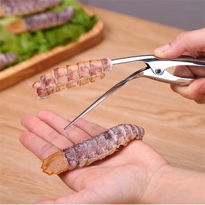 Pelatore per Gamberetti in Acciaio Inox Pinza per Sbucciare Gamberetti e Aragoste Utensile da Cucina per Frutti di Mare - Product Image 4