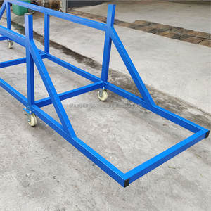 Carro de empuje de mano en forma de U de 4500 mm de longitud personalizado Carro de mano plegable resistente de la industria con cuatro ruedas - Product Image 5