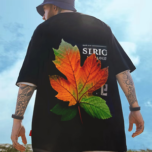 <span class=keywords><strong>เสื้อ</strong></span>ยืดแขนสั้นลายสตรีทแบบยุโรปและสหรัฐอเมริกาเสื้อยืดทรงหลวมสำหรับผู้ชายเทรนด์ขนาดใหญ่ใส่สบาย - Product Image 1