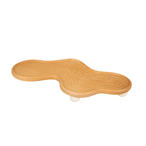 Wooden <b>Storage</b> <b>Tray</b> Irregular Shape Beech Solid Color Standing Type For Hotel Coffee Tea Display Decor - Product Image 5