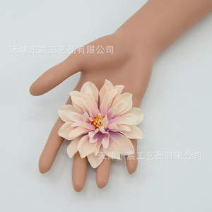 Fleurs artificielles d'épiphyllum Dongchen Crafts, 8 cm, en soie, faites à la main, pour coiffes, couronnes, fleurs décoratives pour chapeaux - Product Image 2