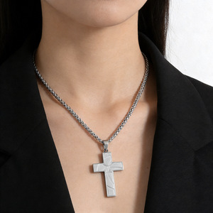 2026 New Exquisite Multiple Models <b>Titanium</b> Steel Cross Pendant Necklace Fashion Unisex's Necklaces Wholesale Jewelry Trendy - Product Image 1