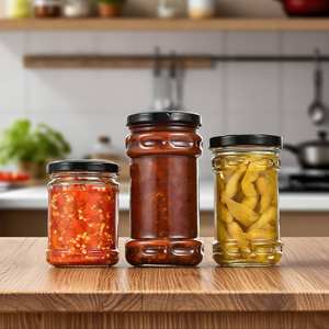 ขวดแก้วใส่น้ำผึ้งขนาด200มล. 220มล. 240มล. 260มล. 285มล. 300มล. พร้อมฝาโลหะสำหรับดองซอสพริก - Product Image 3