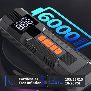 Gonfleur de pneus numérique portable avec écran LCD 12V, cylindre unique, pour voiture, moto, vélo, avec câble USB - Product Image 5