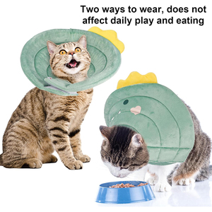 U556ปลอกคอแมวนุ่มปรับได้สำหรับลูกแมวสัตว์เลี้ยงหลังผ่าตัดหยุดเลียแผลกู้คืนกำมะหยี่ปลอกคอแมว - Product Image 3