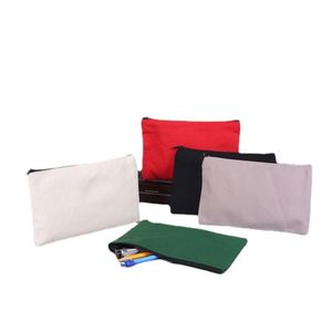 Wholesale Color Cotton Canvas Zipper Pouch with logo Print Pencil <b>case</b> - Product Image 4