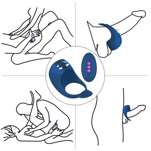 Verlengen Sperma Lock Ring Elektrische Shock Cockring Dual Delen Vibrator Voor <span class=keywords><strong>Sex</strong></span> Oplaadbare Cock Ring - Product Image 6