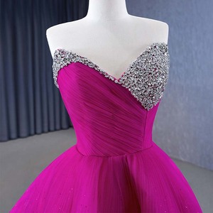<b>Vintage</b> Layering Pink Diamond Two Wear Party <b>Ball</b> <b>Gown</b> Evening Dresses Jancember Rsm231068 - Product Image 4
