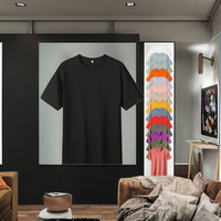 Camiseta Lisa de Algodón Pesado 100% Preencogido de 180 g/m² para Hombre, Manga Tres Cuartos, Oversize, Hombro Caído, Venta al por Mayor