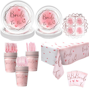 Tasses jetables, assiettes, serviettes, ensemble de vaisselle en papier pour fête, fournitures de fête, thème bronzant personnalisé pour événement d'anniversaire - Product Image 3