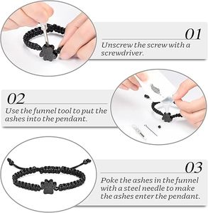 Bracelet pendentif <span class=keywords><strong>patte</strong></span> de chien pour cendres d'animaux, bijou urne commémorative, cadeau souvenir personnalisé avec logo - Product Image 4