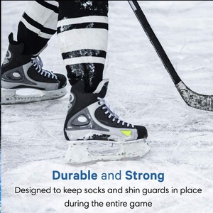 Protector de <span class=keywords><strong>Espinilleras</strong></span> de Fútbol Adhesivo de PVC Impermeable Personalizado, Calcetines de Rugby para Jugadores de Fútbol, Cinta Deportiva Transparente para Hockey sobre Hielo - Product Image 3